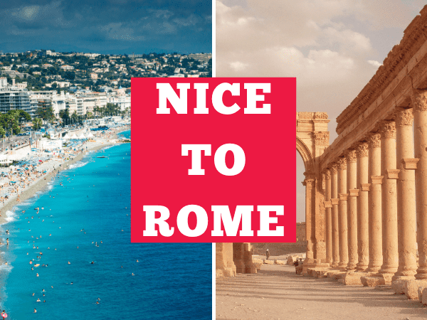 How to get from Nice to Rome by train.