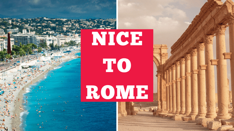 How to get from Nice to Rome by train.